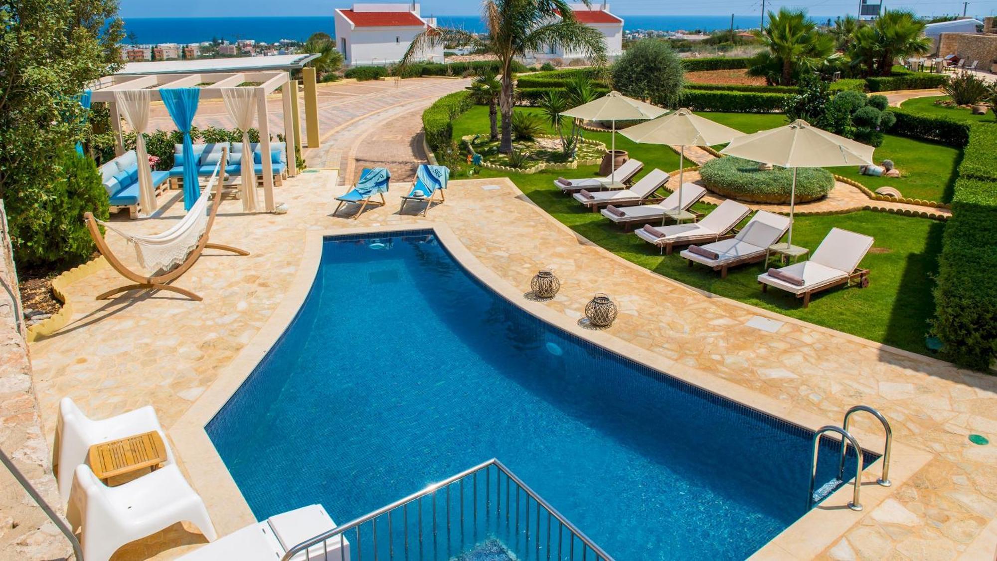 Sunshine Villa With Private Pool By Estia Hersonissos  Bagian luar foto